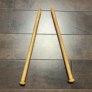 Wooden knitting needles vintage
